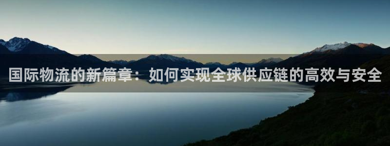 旺财28预测：国际物流的新篇章：如何